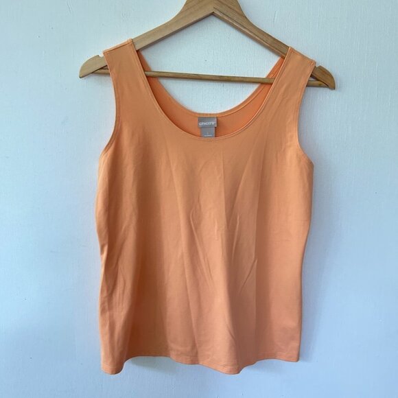 Chicos Tank Top Lot Womens Medium Orange Nude Fitted Closet Staple Tanks - Picture 7 of 12
